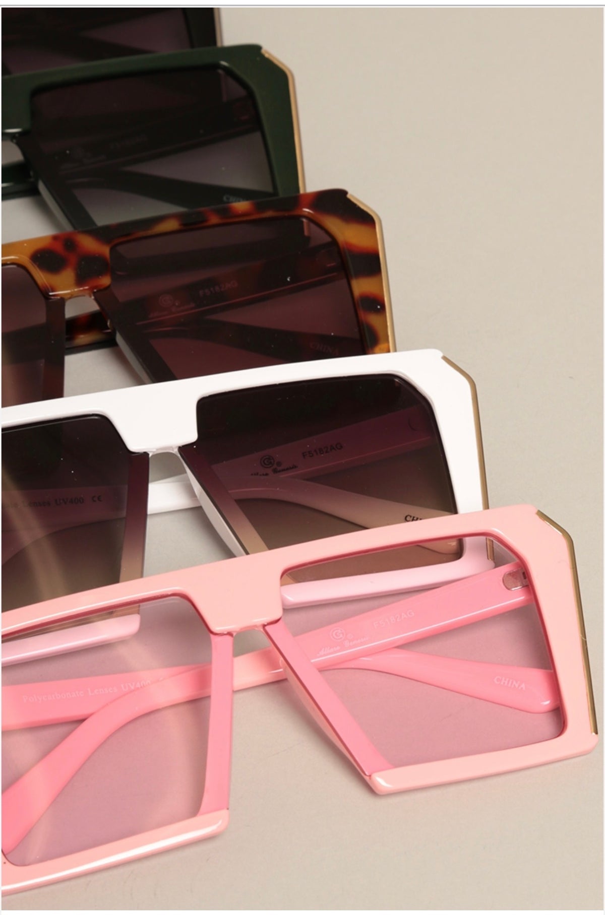 Oversized Color Block Sunglasses
